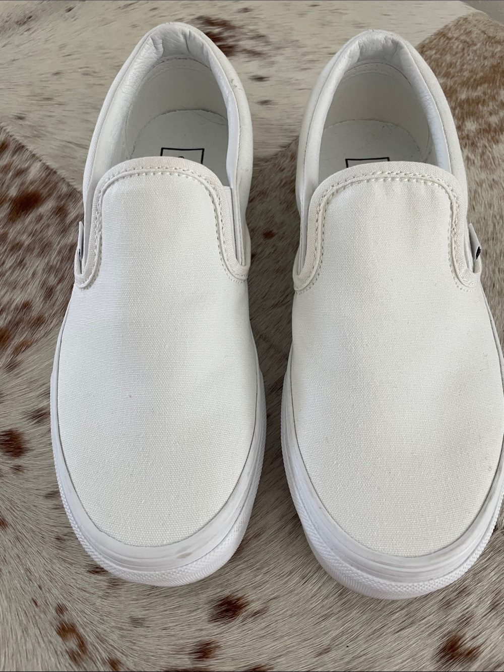 Vans ladies White Slip-On Canvas Shoes